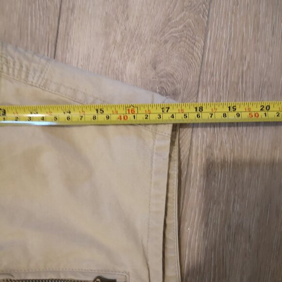 LL BEAN Vest Mens L Utility Safari Tactical Fishing Full Zip Canvas Cotton Tan - Picture 12 of 13